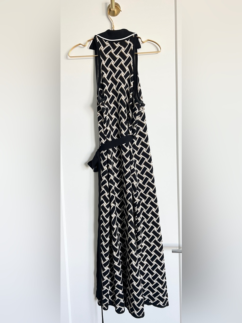 Diane von Furstenberg for Target Vintage Weave Collared Wrap Midi Dress M NWOT - Picture 11 of 16
